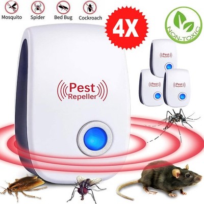 4x Ultraschall Mäuseschreck Mäuse Schädlingsbekämpfer Elektrisch Pest Repeller