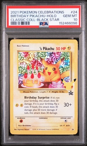 2021 POKEMON CELEBRATIONS CLASSIC COLLECTION 24 BIRTHDAY PIKACHU-HOLO | PSA 10