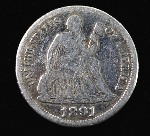 1891-O Seated Liberty Dime — photo from the most recent tracked eBay sale