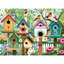 500 Piece Puzzle for Adults, Colorful Birdhouses 500 Piece Puzzle, Vibrant Bi