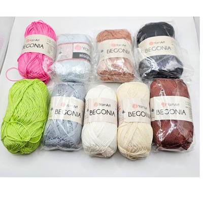 Lot Yarn Mercerized Cotton Yarnart Begonia Fine Sport Weight #2 Assorted Colors