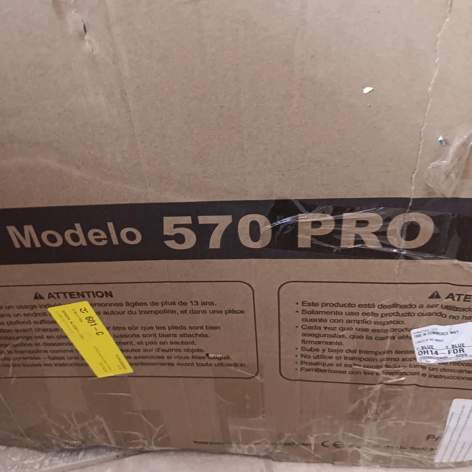 JumpSport 570 PRO Indoor Lightweight 44" Fitness Trampoline, Black (Open Box) - Image 3 of 4