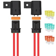 2 Pack Inline Fuse Holder 12V Waterproof, 4Mm Pre-Wired Kit, with 20 Amp 30 Amp