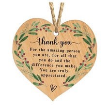 Thank You Ornament,Thank You Gifts for Women,Teacher Wood-thank You 01