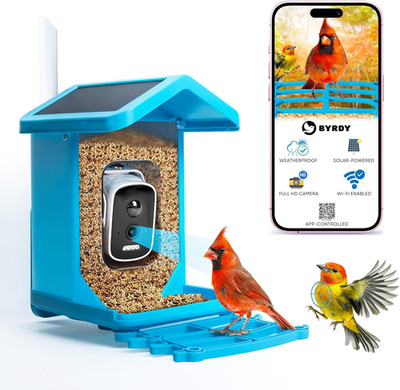 Smart Birdhouse with HD Camera & Solar Panel - Weatherproof Wireless Bird Feeder