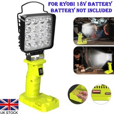 LED Work Light Flashlight Adjustable Brightness For Ryobi 18V Lithium Battery