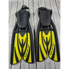 Scubapro Twin Jet Max Scuba Diving Fins Black Yellow Split Fins XL Extra Large