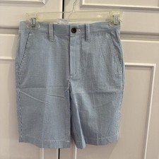 Crewcuts Boys Blue Seersucker Shorts Size 8 NEW W TAG Preppy Shorts Size Small