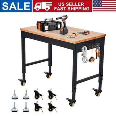 Heavy Duty Adjustable Workbench 48'' Garage Workbench 2000lbs for Workshop