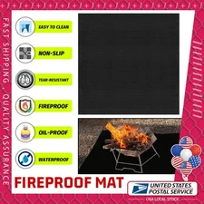 Barbecue Stove Mat Outdoor Grill Fireproof Mat for Countertop Patio Protection