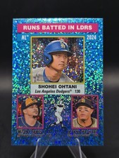 2025 Topps Heritage Chrome Light Blue Sparkle Shohei Ohtani LL #195 Dodgers SP