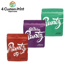 3.5g Zip Seal Odor Proof Food Mylar Bags 100pcs Airtight Seal Stand Up Pouch