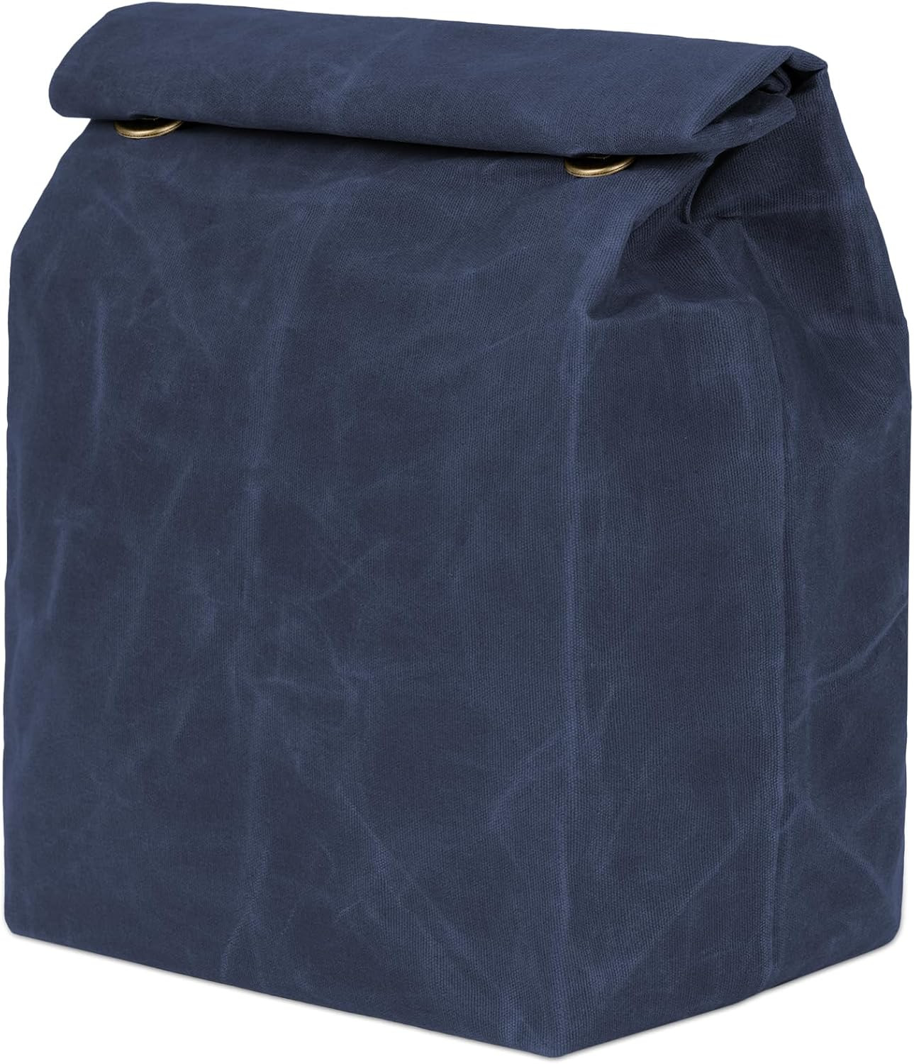 Waxed Canvas Lunch Bag, Vintage Reusable Lunch Box for Men & Women, Waterproof L