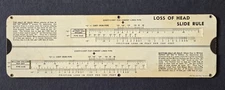 Vintage Friction Loss of Head Slide Rule – The Cast Iron Pipe Research Assn