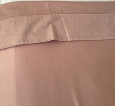 FRETTE King Size Dusty różowy bawełniany płaski prześcieradło z obramowaniem, włoski luksus