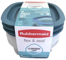 Rubbermaid Flex & Seal 6-pc. Food Storage Container Set (2) 3 cup) & (1)-5 Cup
