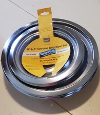 (4-Pk) Smart Choice Round Drip Bowl Set Chrom...