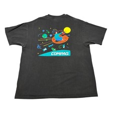 Vintage 90s Compaq Computers Journey Ahead XL Single Stitch Shirt PC Software