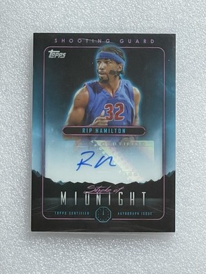 2024 Topps Midnight Rip Hamilton Stroke Of Midnight AUTO #SMA-RHA Pistons