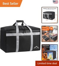 XXXL Insulated Food Delivery Bag - 23x15x14 inches, Leak-proof Design