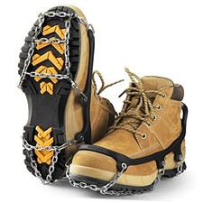 Ice Cleats for Shoes and Boots Traction Cleats Men Women Boot Medium Silver