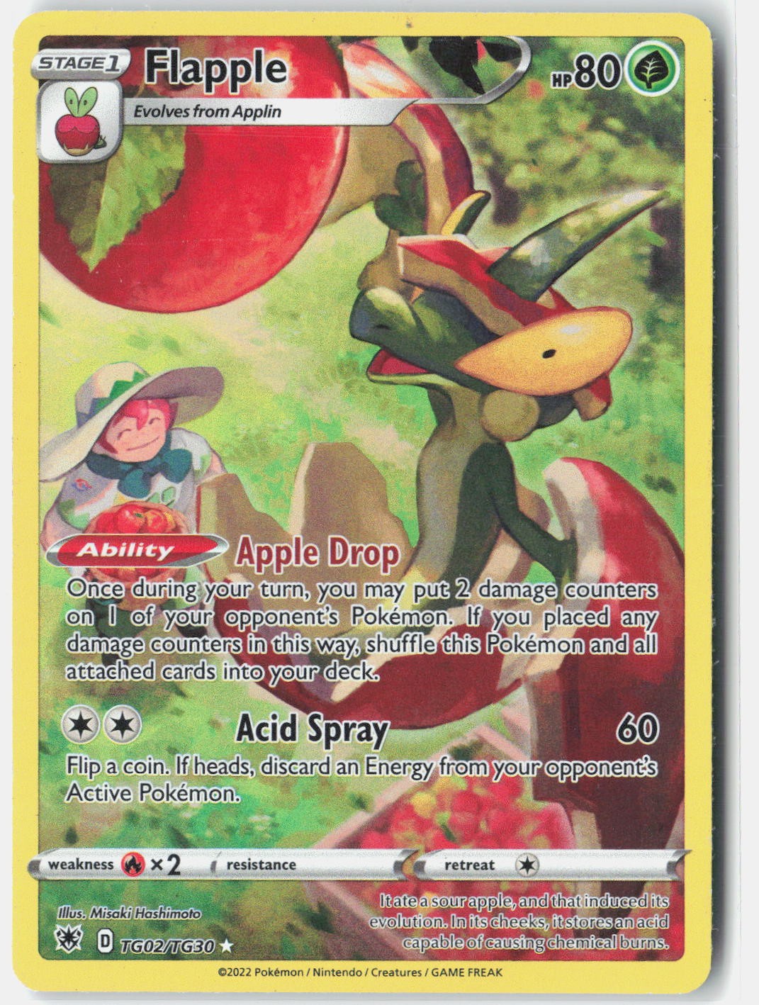Flapple SWSH10: Astral Radiance Trainer Gallery TG02/TG30 Pokemon Card Holo