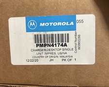 New Motorola PMPN4137A IMPRES Desktop Charger w/ Charge, Manual and Box