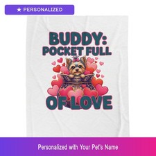 Custom Yorkshire Terrier Yorkie Pet Lover Blanket Personalized Name