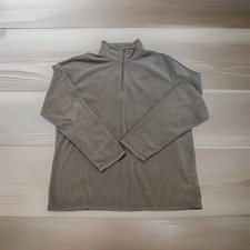 The North Face Gray Fleece 1/4 Zip Pullover Mens Medium Long Sleeve A1