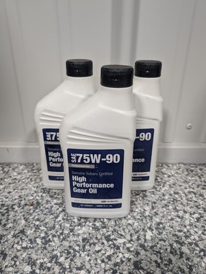 Subaru High Performance Gear Oil 75w90 (3) 1 Quart Bottles