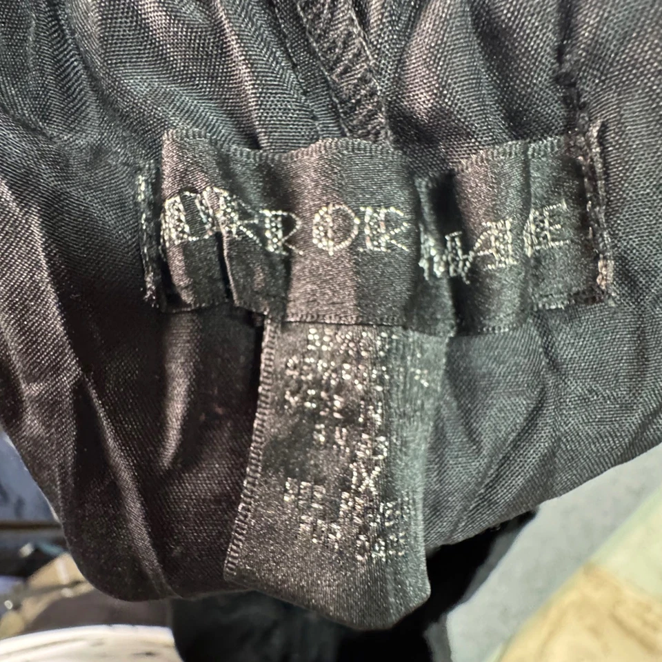 VTG Mirror Image Black Crinkle Pleated Midi Skirt Boho Artsy Eclectic Style XL - Image 3 of 4