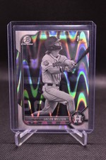 Jacob Melton 1st Bowman 2022 Bowman Chrome Black & White Wave Refractor Astros