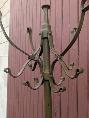 Rare Antique Cast Iron Coat Hat Rack Vintage Industrial Metal