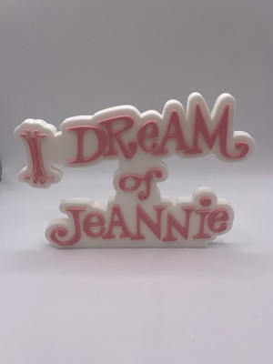Custom I Dream of Jeannie 3D printed Sign, Wall Desk Shelf Art, Memorabilia