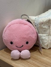 Jellycat Amuseables Mia Macaron Pink Plush Bag Charm Keychain Cute Toy NWT