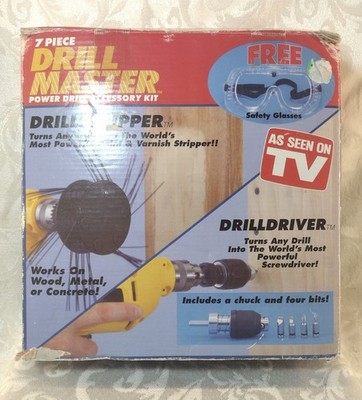 Vintage Drill Master 7-Piece Power Drill Accessory Kit | TeleBrands As Seen...