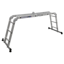 Sealey Aluminium Folding Platform Ladder 4-Way EN 131 Approved Silver AFPL1