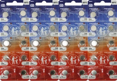 Renata 394 40 FRESH BATTERIES*NEW PACKING* SR936SW  Silver Oxide 1.5 0% MERCURY