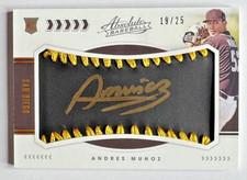 Andres Munoz 2020 Panini Absolute BLACK GOLD BASEBALL RC AUTO Mariners #'d /25
