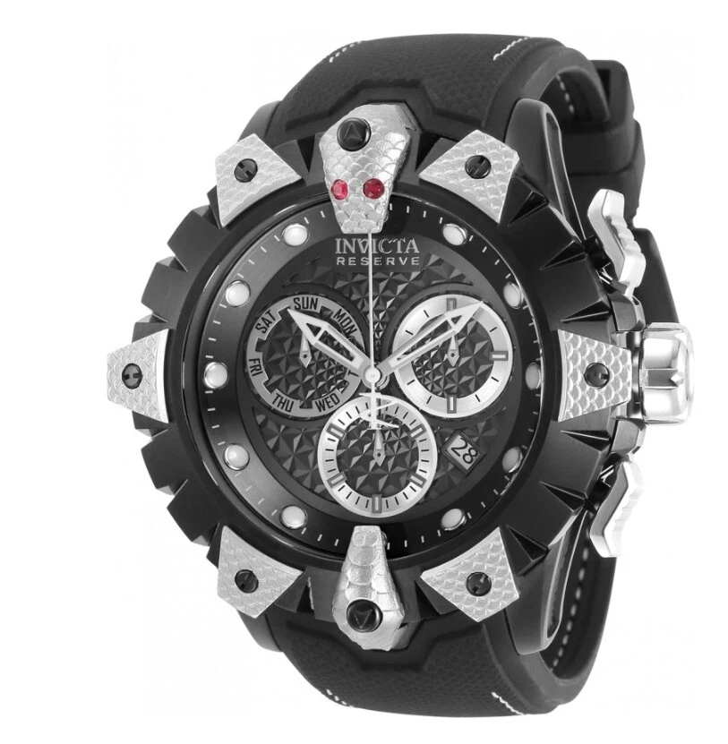 Invicta Reserve Venom Viper Men s 52mm Black Swiss Chronograph Watch 32133