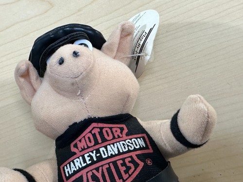 Lot of 5 Vintage 90s Harley Davidson, Bulldog, Bear and Pig Plush - Picture 18 of 22