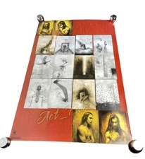 Vintage 1995 Rare MANA Rock Español Rockero Mexico Rock Band 23”x35” Poster Sony