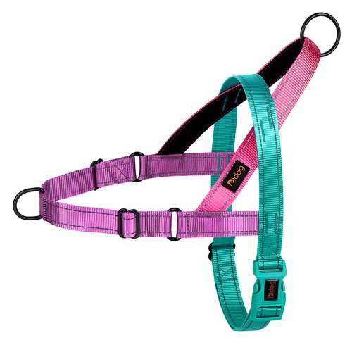 Reflective Nylon Dog Harness No Pull Adjustable Front Clip Chest Vest w/ Handle - Picture 7 of 21