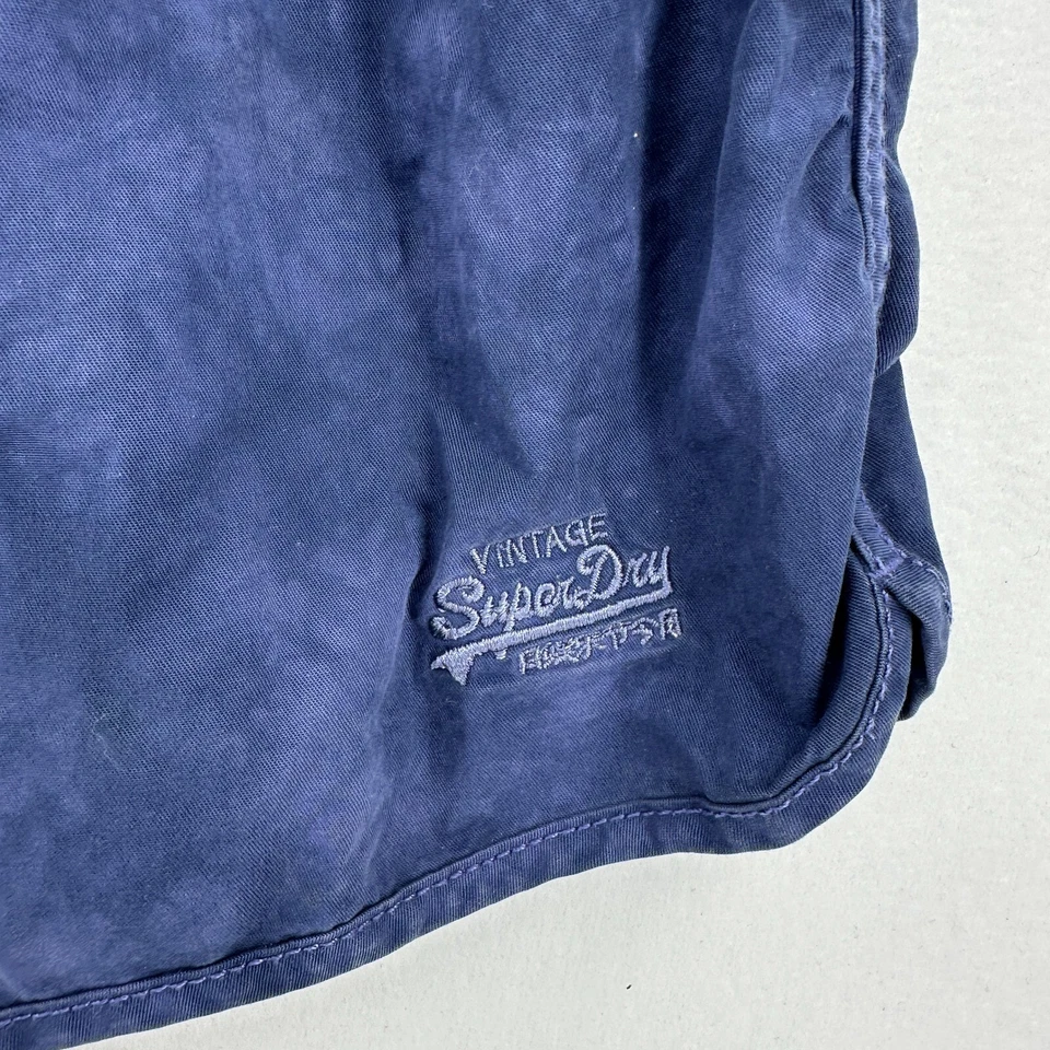 Superdry 领带染料连身裤女式 M 蓝色短裤夏季滑板冲浪海滩 Cali Grunge — 第 4/4 张图片