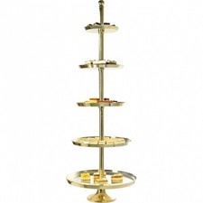Etagere Servierst&auml;nder Tortenst&auml;nder 170 cm Goldfarbend  2. WAHL