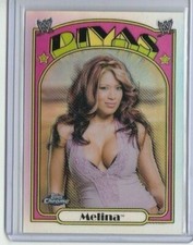 MELINA PEREZ  (Rare! *REFRACTOR*)  2007 Topps WWE Heritage II CHROME Card #69 c