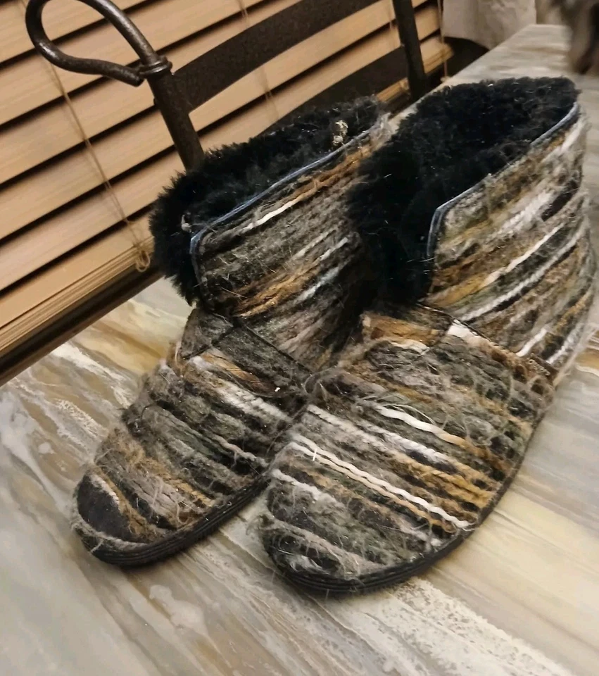 Zapatillas LAMO de suela dura para mujer 7 marrón negro crema hilo polar zapatos de casa Foto 2 de 4