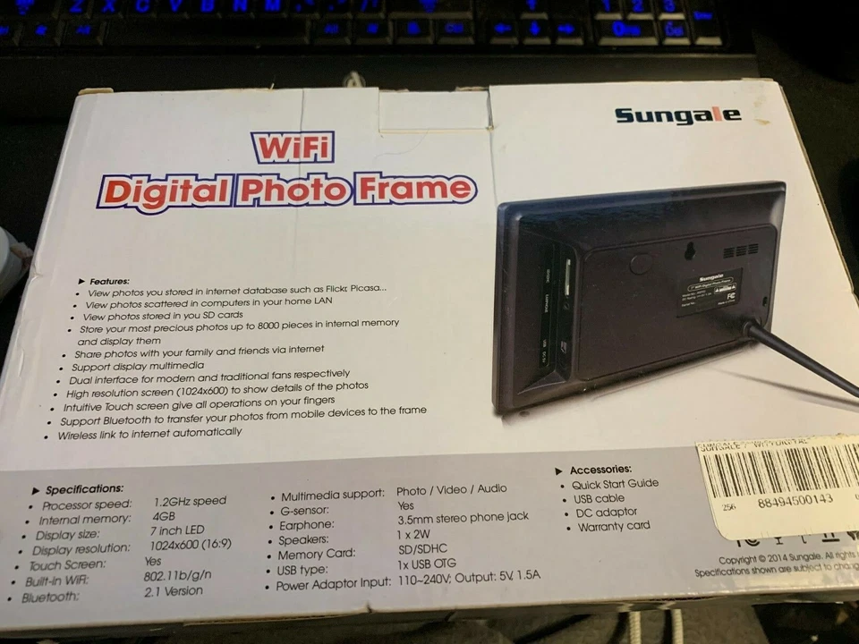 WIFI DIGITAL PHOTO FRAME  SUNGALE - Image 2 of 2