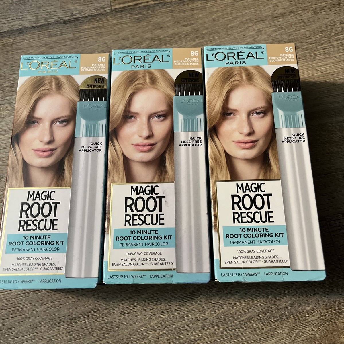 X3 L'oreal Magic Root Rescue Haircolor 8G Matches Medium Golden