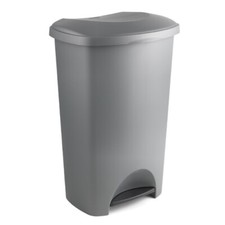Image of Addis Pedal Bin, 50 Litre - Metallic Grey